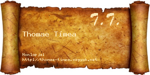 Thomae Tímea névjegykártya