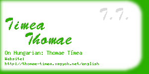 timea thomae business card